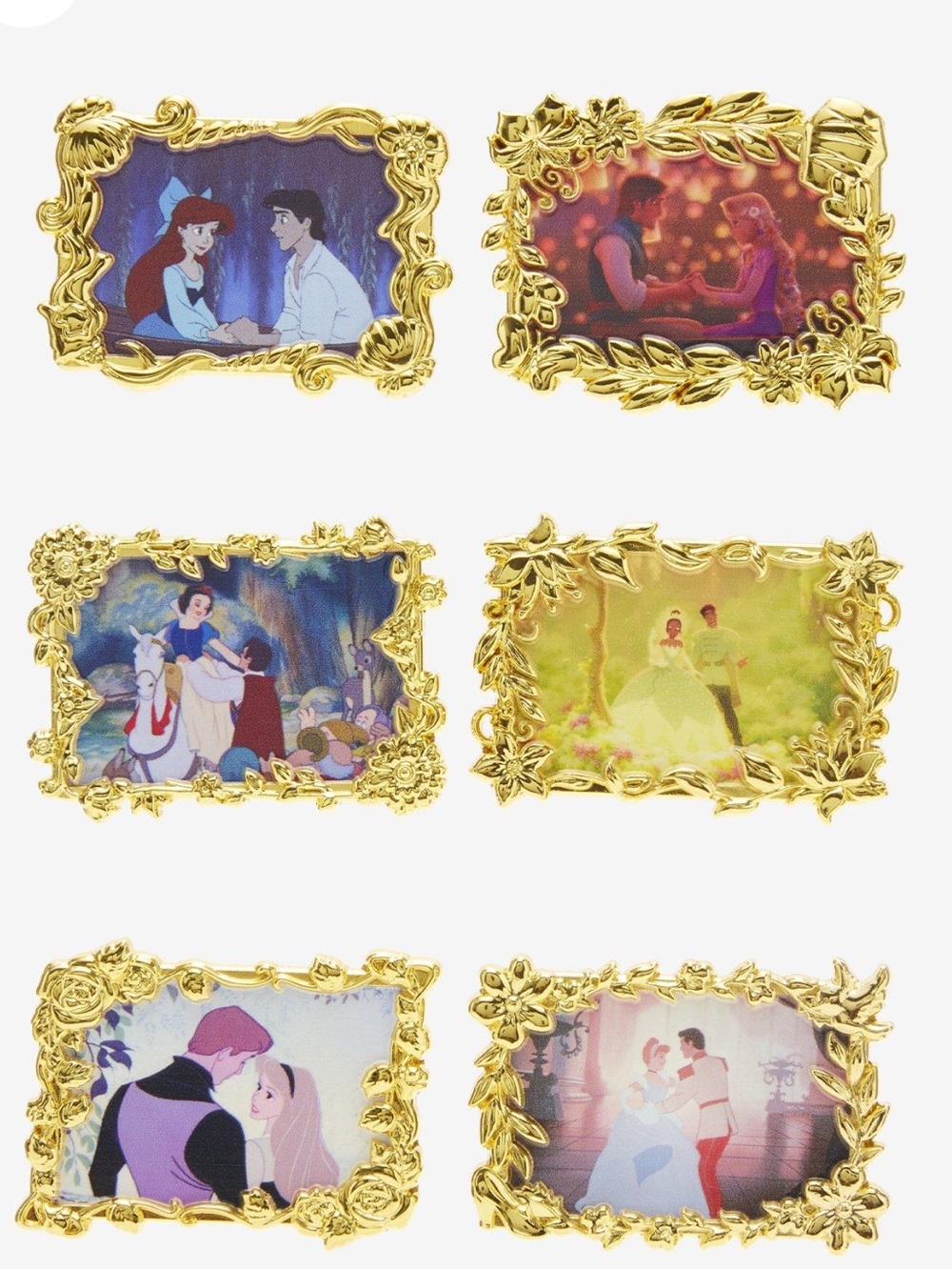 Boxlunch Disney Princess Storybook Moments Gold-Trim Enamel Pin Blind Box - Picture 2 of 4